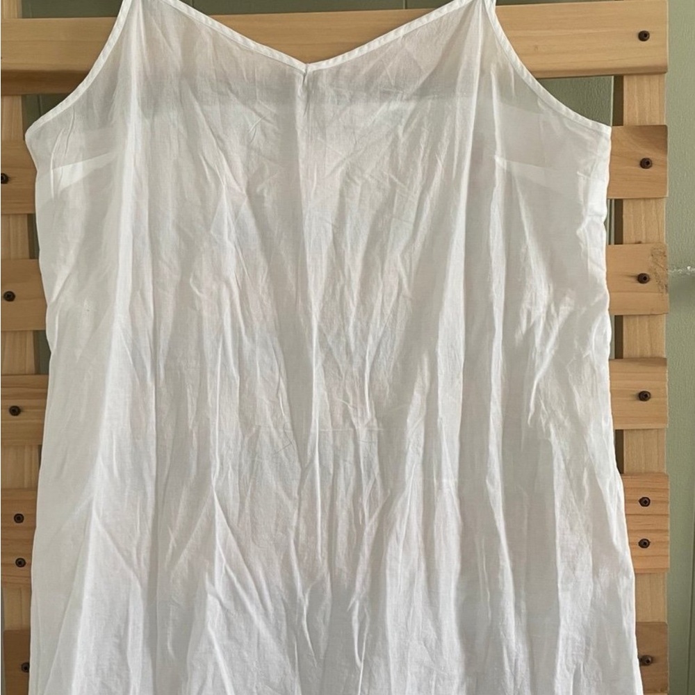 Loft white spaghetti strap dress